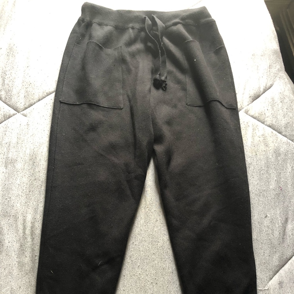 BNWT ZARA WOMENS BLACK KNIT JOGGERS IN MEDIUM